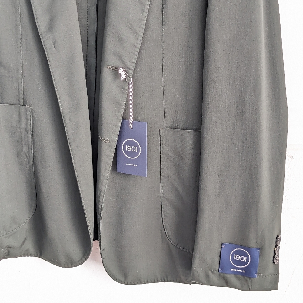 1901 • Extra Trim Fit Olive Blazer - Picture 3 of 8